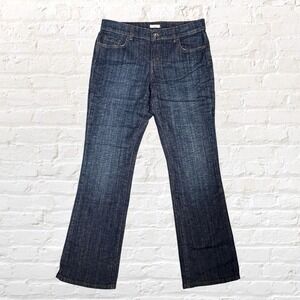 Liz Claiborne Liz Co Straight Leg Jeans Size 10 PETITE Dark Blue Stretch NWT